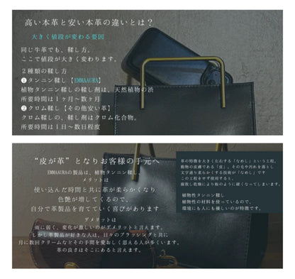 【White】NEW カラー【本革】gold handle Bag