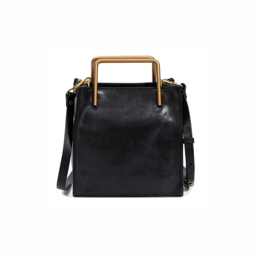 【予約商品】Black 人気No.1プレゼント付🎁【本革】gold handle Bag