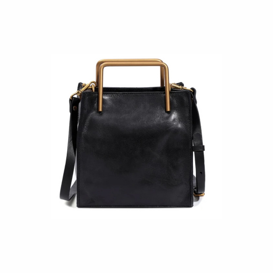 【即日発送】BLACK｜gold handle bag（本革）