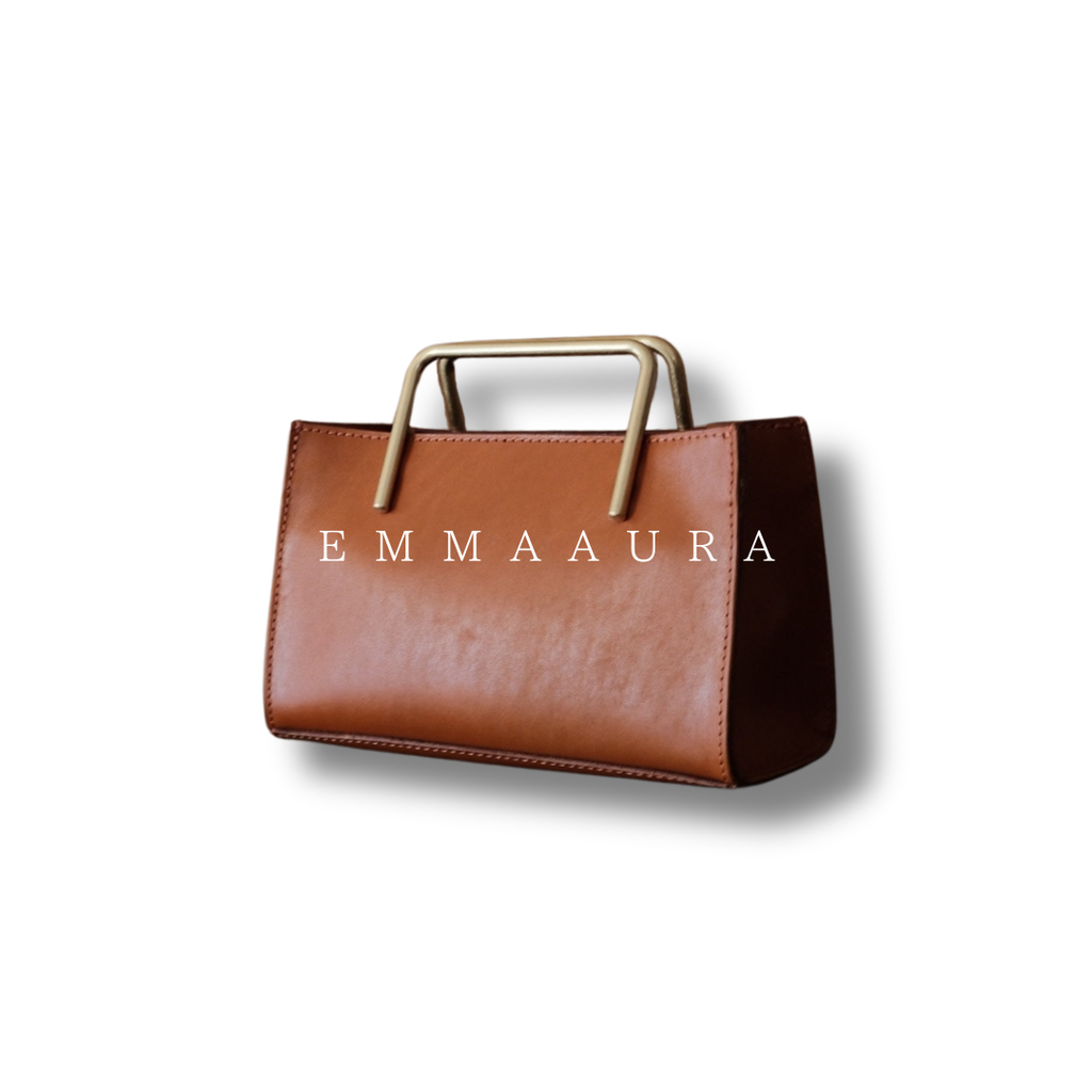 🔔NEW Color【すぐ届く】Camel｜Wallet gold handle bag