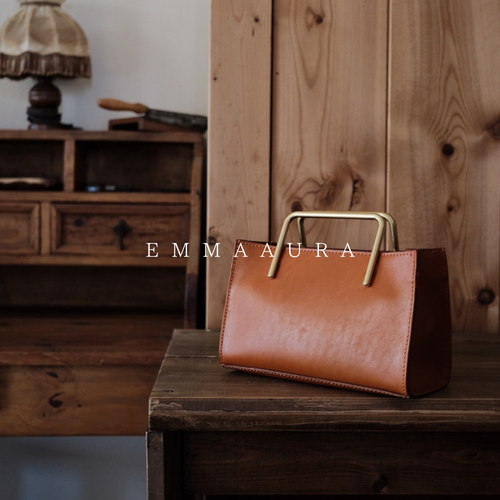 【すぐ届く】Camel｜Wallet gold handle bag