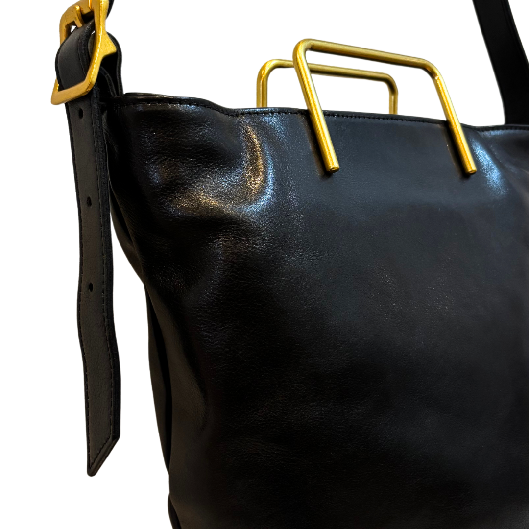 新作🔔【予約商品｜🎁プレゼント付き】medium gold handle bag｜ゴールドハンドルミディアムサイズ