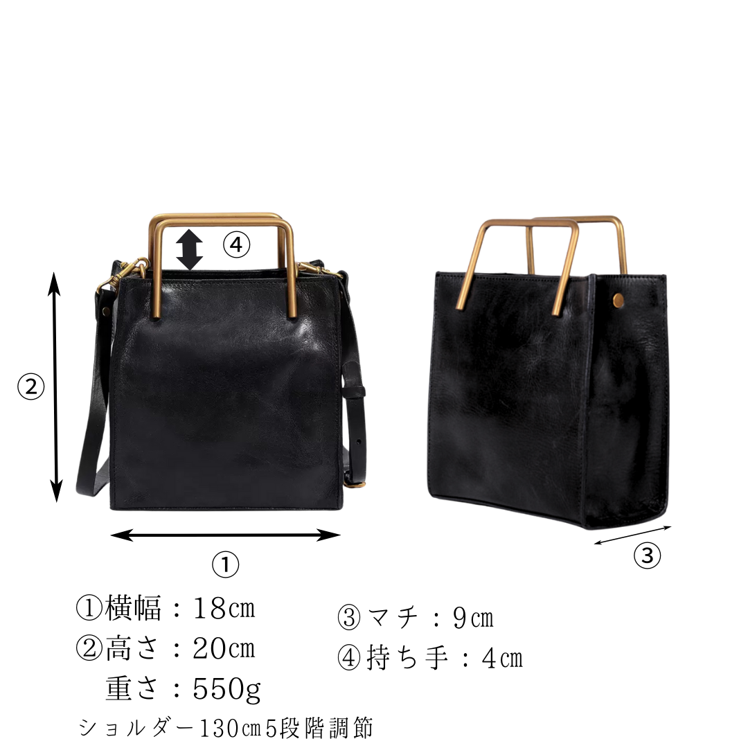 予約商品】Black 人気No.1プレゼント付🎁【本革】gold handle