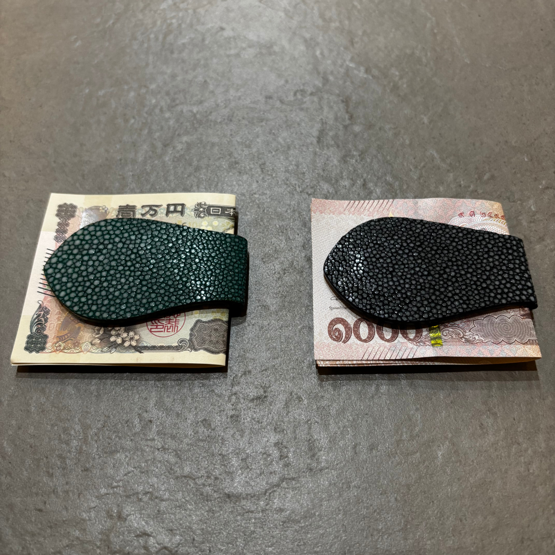 🔔新作【海のダイヤモンド】（ペア割￥1000off）職人の手業 スティングレイ マネークリップ