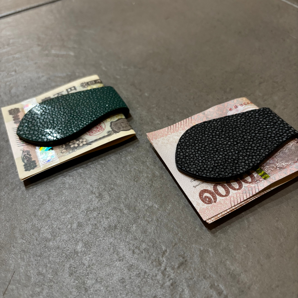 🔔新作【海のダイヤモンド】（ペア割￥1000off）職人の手業 スティングレイ マネークリップ