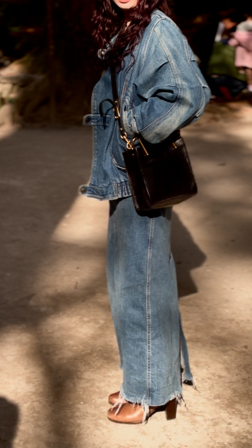 【予約商品／🎁プレゼント付き】人気No.1✨ BLACK｜gold handle bag