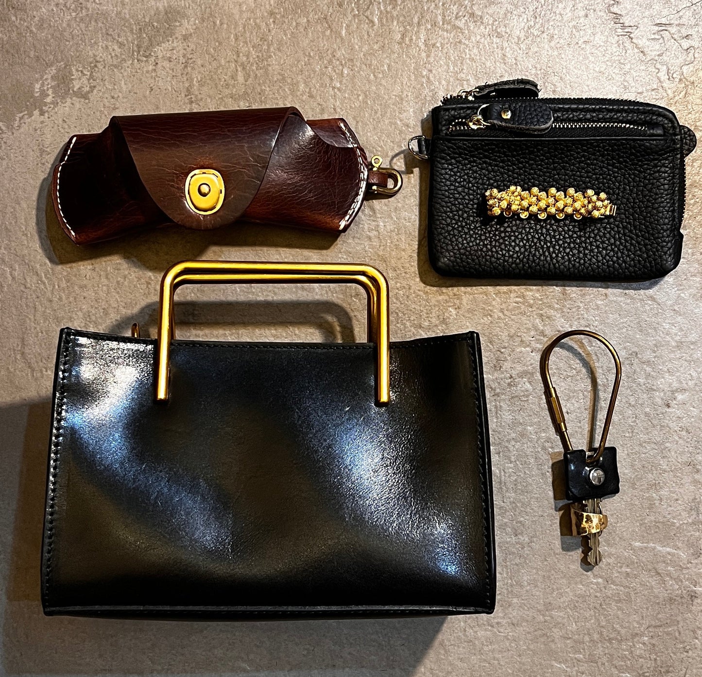 🔔【予約商品】COFFEE｜Wallet gold handle bag