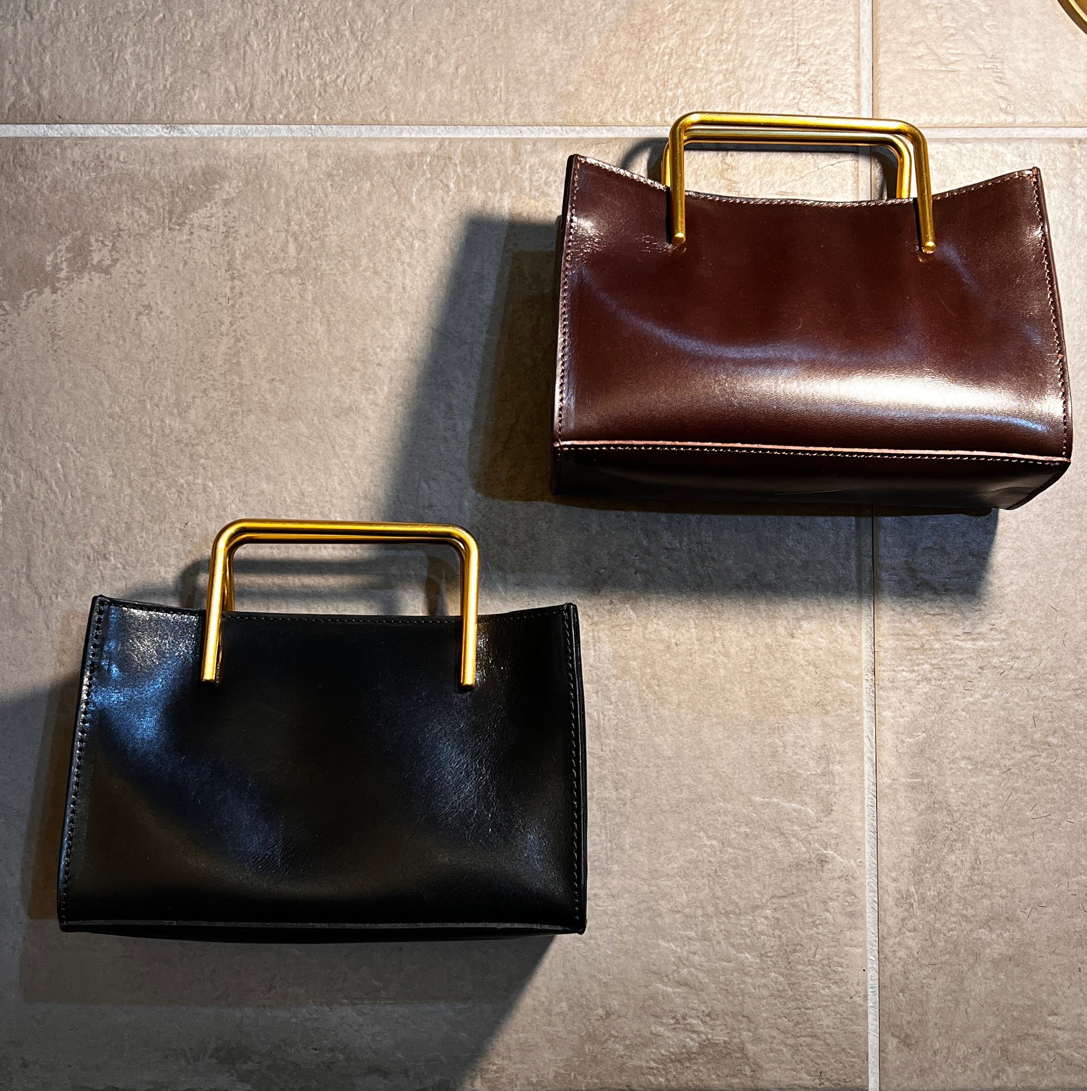 予約商品】Black 人気No.1プレゼント付🎁【本革】gold handle
