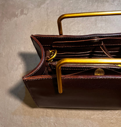 🔔【予約商品】COFFEE｜Wallet gold handle bag