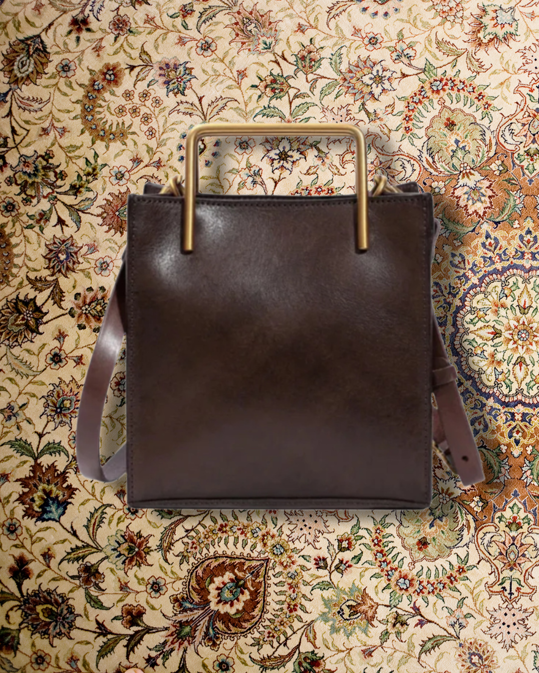 coffee】人気No.1【本革】gold handle Bag – EMMA AURA