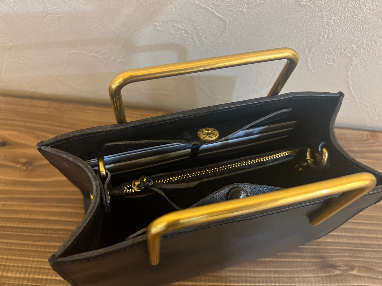 🔔【予約商品】Black｜Wallet gold handle bag